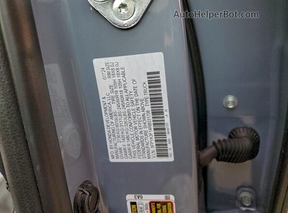 5FPYK3F14RB031708 2024 HONDA RIDGELINE Blue Engine compartment view