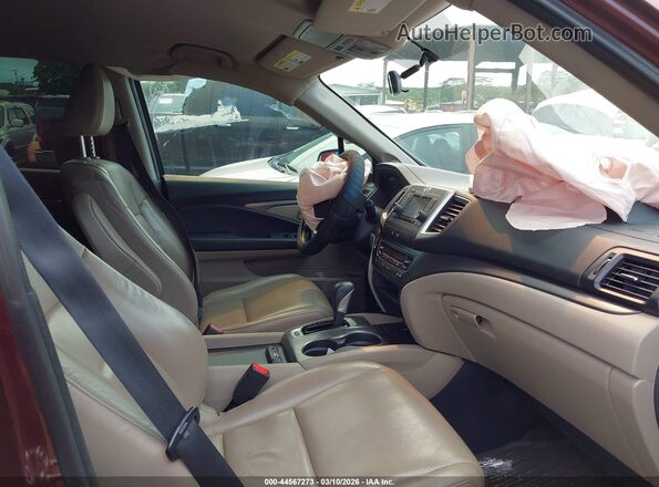 5FPYK3F57HB006013 2017 HONDA RIDGELINE Burgundy Вид салону спереду