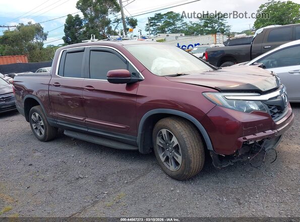 5FPYK3F57HB006013 2017 HONDA RIDGELINE Burgundy Вид задньої частини салону