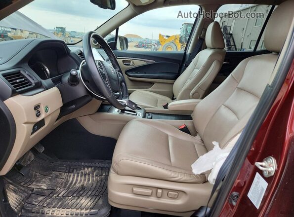 5FPYK3F68KB033608 2019 HONDA RIDGELINE Burgundy Vista interior delantera