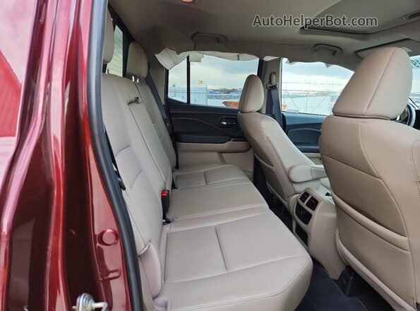 5FPYK3F68KB033608 2019 HONDA RIDGELINE Burgundy Vista de los asientos traseros