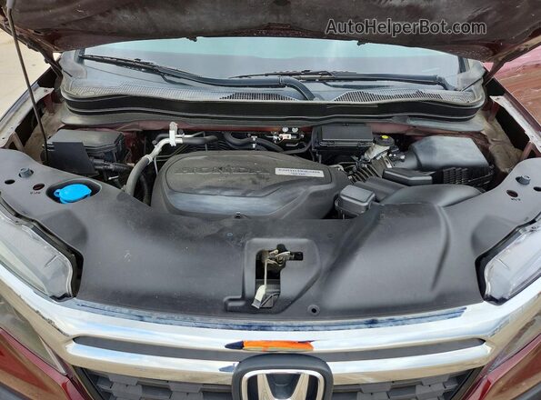 5FPYK3F68KB033608 2019 HONDA RIDGELINE Burgundy Vista interior trasera