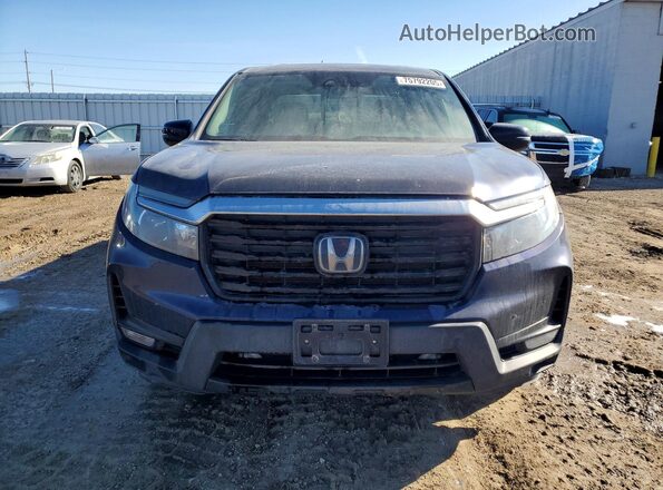 5FPYK3F78NB014991 2022 HONDA RIDGELINE Blue Front view