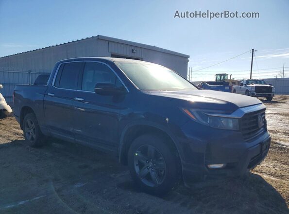 5FPYK3F78NB014991 2022 HONDA RIDGELINE Blue Front right