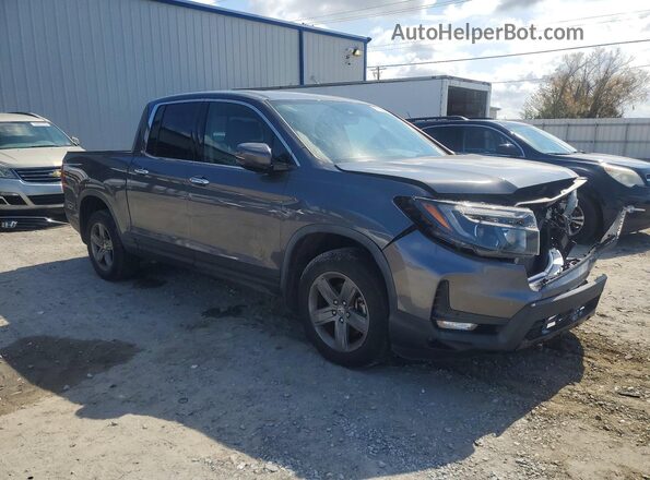 5FPYK3F78NB026252 2022 HONDA RIDGELINE Gray Передня права чверть