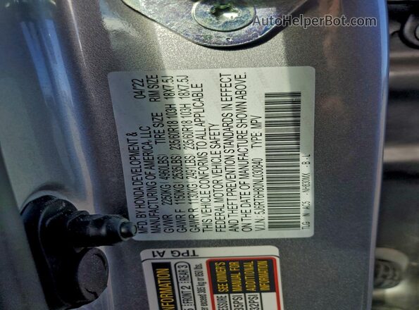5J6RT6H80NL030840 2022 HONDA CR-V Silver Widok komory silnika