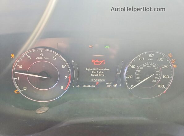 5J8TC1H35ML002289 2021 ACURA RDX White Instrument cluster view