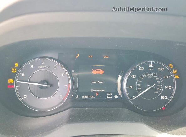 5J8TC1H54ML009171 2021 ACURA RDX Gray Vista del cuadro de instrumentos