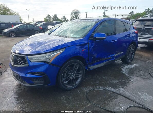 5J8TC1H68LL002330 2020 ACURA RDX Blue Vista tres cuartos delantera izquierda