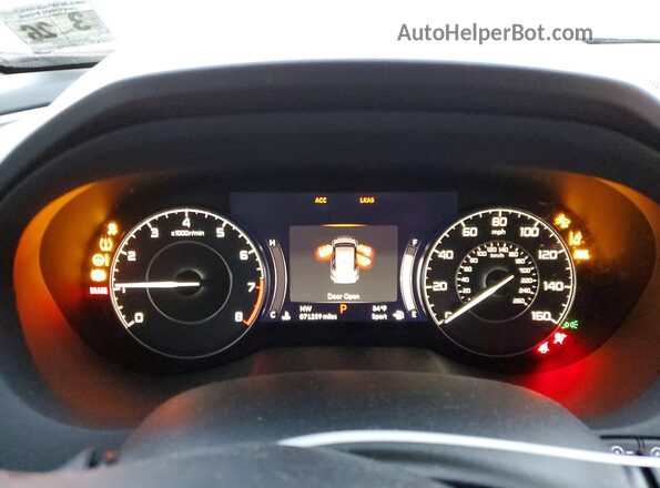 5J8TC2H36ML017258 2021 ACURA RDX White Instrument cluster view