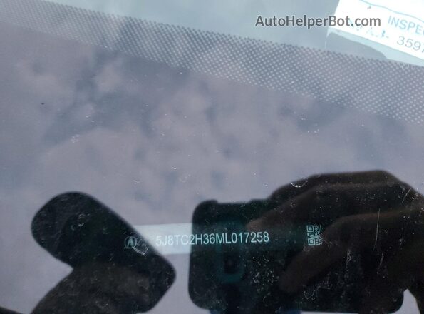 5J8TC2H36ML017258 2021 ACURA RDX White VIN sticker view