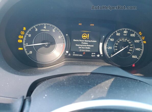 5J8TC2H3XML012984 2021 ACURA RDX White Instrument cluster view