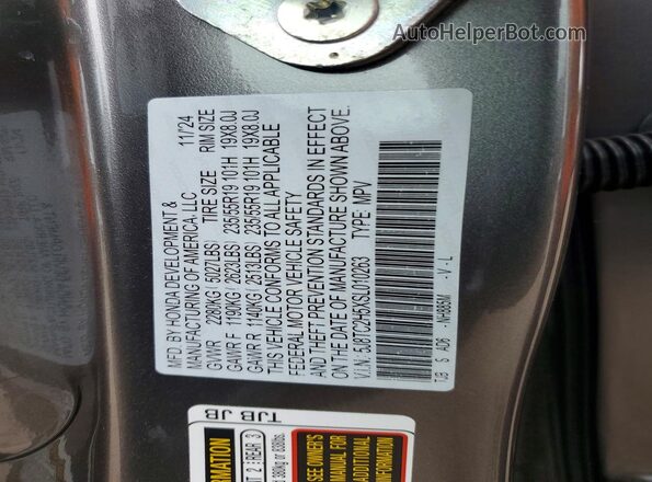 5J8TC2H5XSL010263 2025 ACURA RDX Gray 