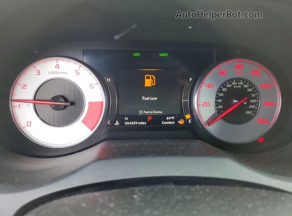 5J8TC2H61ML045270 2021 ACURA RDX White Instrument cluster view