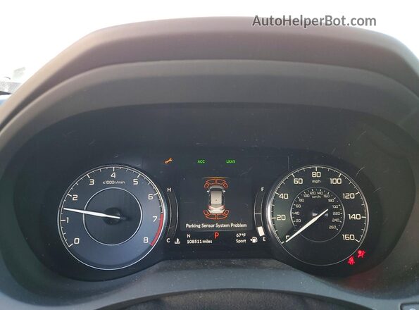 5J8TC2H79ML022585 2021 ACURA RDX White ხელსაწყოთა პანელის ხედი
