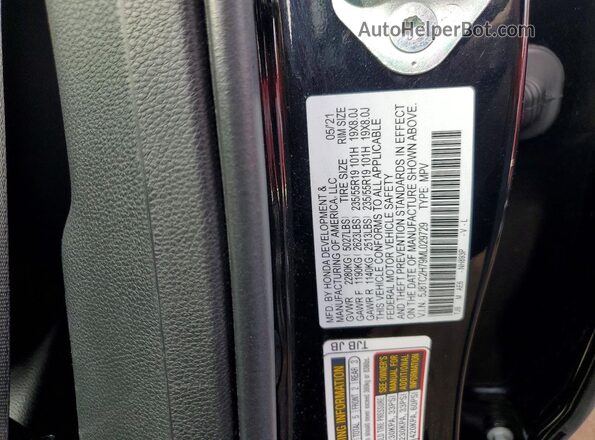 5J8TC2H79ML029729 2021 ACURA RDX Black ძრავის განყოფილების ხედი