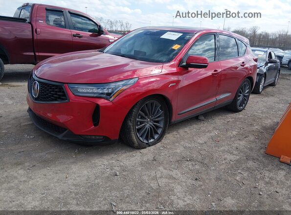5J8TC2H87PL008522 2023 ACURA RDX Red Առջևի ձախ երեք քառորդ տեսարան