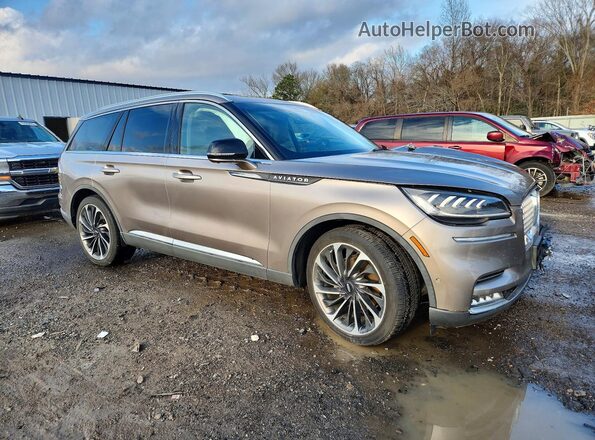 5LM5J7WC0MGL14184 2021 LINCOLN AVIATOR Tan 