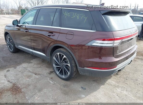 5LM5J7XC2LGL30528 2020 LINCOLN AVIATOR Burgundy Tył lewy