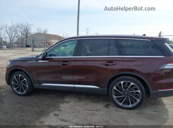 5LM5J7XC2LGL30528 2020 LINCOLN AVIATOR Burgundy Widok wnętrza 360 stopni