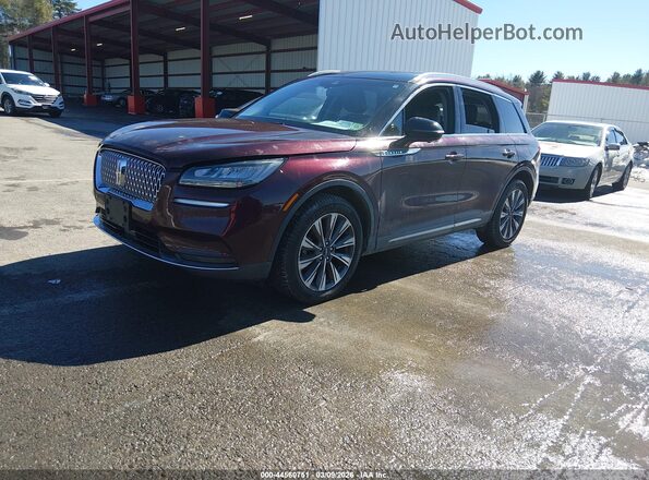 5LMCJ2D97LUL00834 2020 LINCOLN CORSAIR Burgundy Առջևի ձախ երեք քառորդ տեսարան