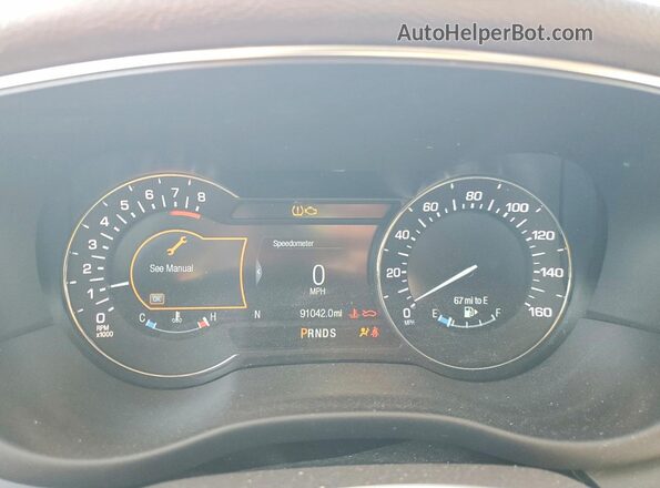 5LMCJ3C97KUL25903 2019 LINCOLN MKC White ხელსაწყოთა პანელის ხედი