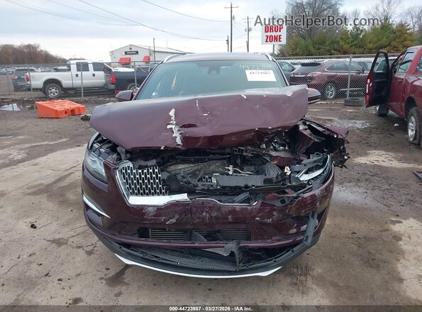5LMCJ3D97KUL44241 2019 LINCOLN MKC Burgundy Вид щитка приладів