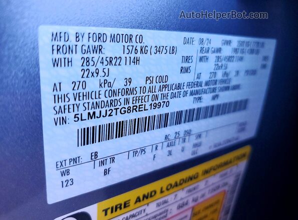 5LMJJ2TG8REL19970 2024 LINCOLN NAVIGATOR Blue Widok wnętrza 360 stopni