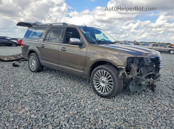 5LMJJ3HT2HEL01619 2017 LINCOLN NAVIGATOR Brown Front right