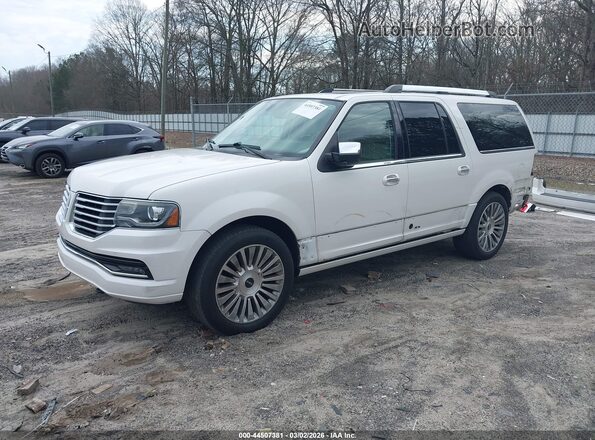 5LMJJ3HT6GEL02240 2016 LINCOLN NAVIGATOR L White Front left