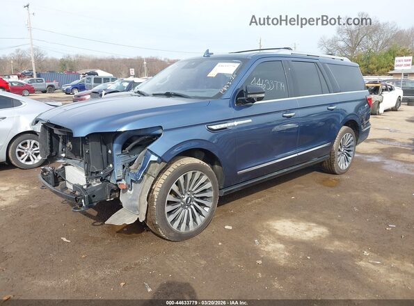 5LMJJ3LT2KEL02350 2019 LINCOLN NAVIGATOR L Blue Передня ліва чверть