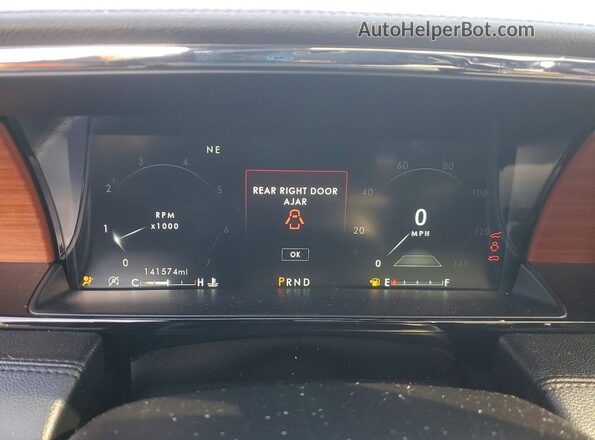 5LMJJ3LT2KEL17446 2019 LINCOLN NAVIGATOR Black Widok zestawu wskaźników