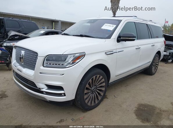 5LMJJ3LTXKEL15489 2019 LINCOLN NAVIGATOR L White Vista tres cuartos delantera izquierda