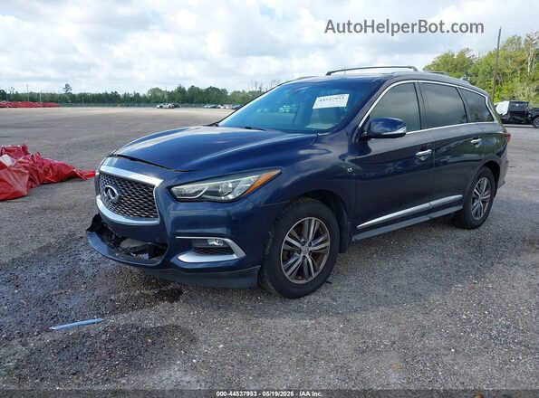 5N1AL0MN3GC516858 2016 INFINITI QX60 Blue Առջևի ձախ երեք քառորդ տեսարան