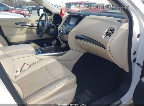 5N1AL0MNXGC525489 2016 INFINITI QX60 White Widok wnętrza z przodu