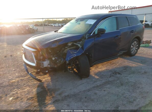 5N1AL1ER0TC349425 2026 INFINITI QX60 Navy Передняя левая четверть