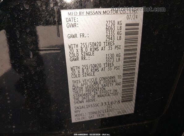 5N1AL1FS5SC331678 2025 INFINITI QX60 Black 