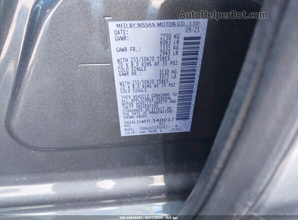 5N1AL1FW0TC340017 2026 INFINITI QX60 Gray Widok komory silnika