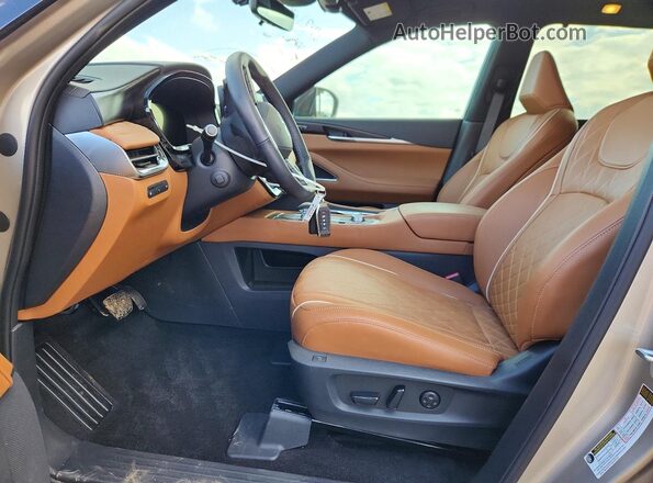 5N1AL1HU8SC357724 2025 INFINITI QX60 Gold Front interior view