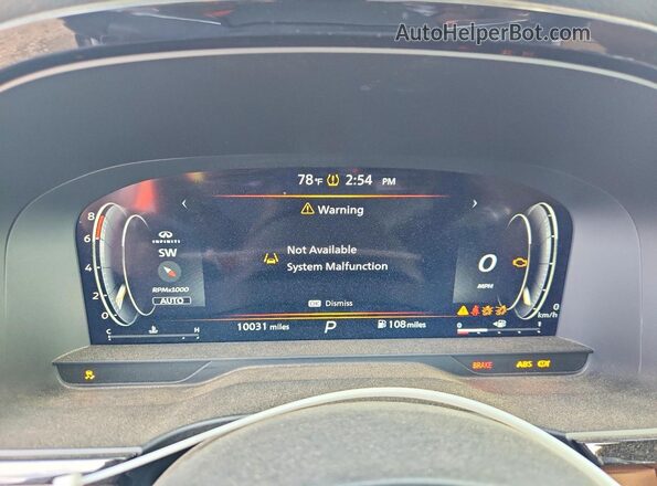 5N1AL1HU8SC357724 2025 INFINITI QX60 Gold Instrument cluster view