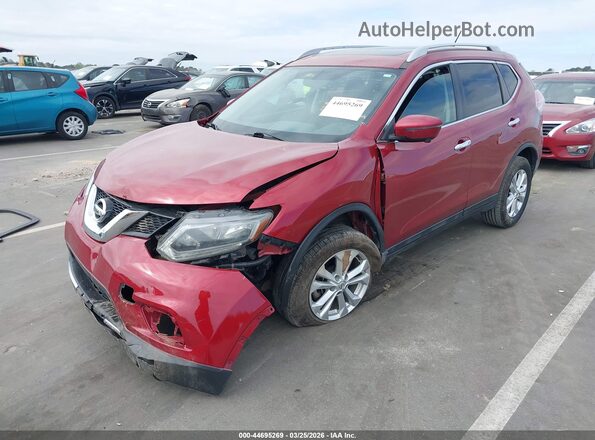 5N1AT2MV2GC923677 2016 NISSAN ROGUE Red Vista tres cuartos delantera izquierda