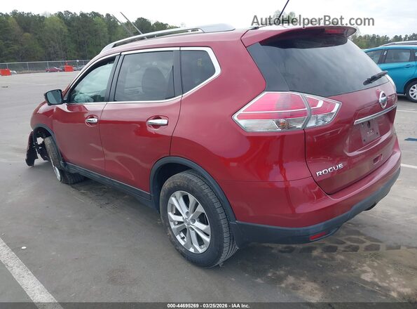 5N1AT2MV2GC923677 2016 NISSAN ROGUE Red Trasero izquierdo