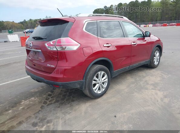 5N1AT2MV2GC923677 2016 NISSAN ROGUE Red Trasero derecho