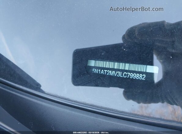 5N1AT2MV3LC799882 2020 NISSAN ROGUE Gray 