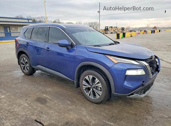 5N1AT3BA0MC673566 2021 NISSAN ROGUE Blue Front right