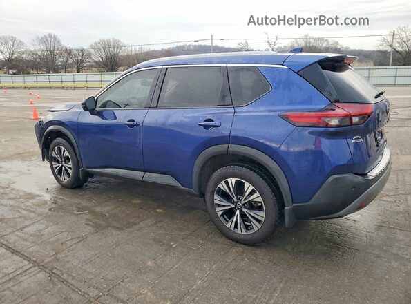 5N1AT3BA0MC673566 2021 NISSAN ROGUE Blue Rear left