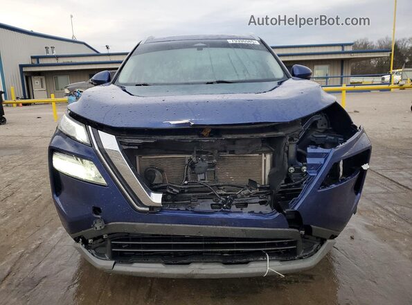 5N1AT3BA0MC673566 2021 NISSAN ROGUE Blue Front view