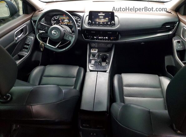 5N1AT3BA0MC673566 2021 NISSAN ROGUE Blue Dashboard view