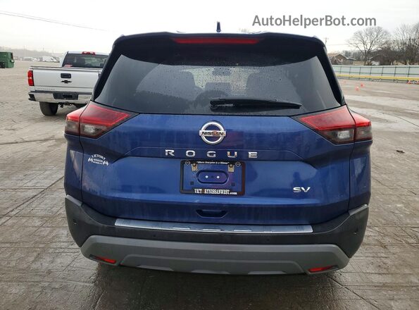 5N1AT3BA0MC673566 2021 NISSAN ROGUE Blue Rear view