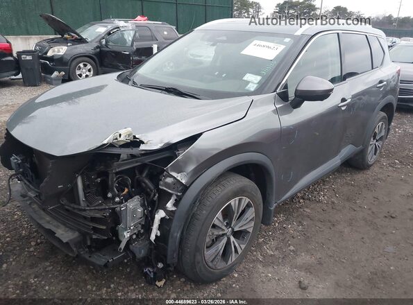 5N1AT3BB8MC792989 2021 NISSAN ROGUE Gray Առջևի ձախ երեք քառորդ տեսարան